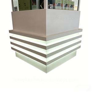 Vitrines en verre avec éclairage LED, présentoirs au sol verrouillables pour une présentation élégante et sécurisée des produits de parfumerie et de beauté - Product Image 6