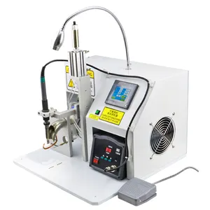 High Quality Spot Solder PCB USB Data Wire Cable Circuit Board Welding Semi-automatic Soldering Machine With Cutting Stripping