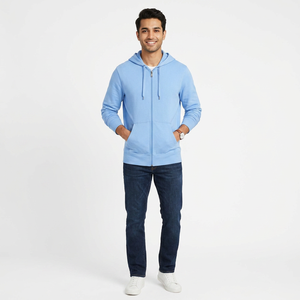 Sudadera con Capucha Estilo Urbano Personalizada, 100% Algodón, Cómoda, Casual, con Cierre Completo y Técnica de Bordado - Product Image 1