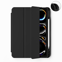 Étuis pour tablette acrylique en cuir PU Smart Clear PC Shell Cover pour iPad Air 11 pouces M2 2024 pour iPad Air 5th/4th Gen 10.9 pouces