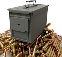 Boîtes à munitions personnalisées en mousse avec logo, couleur, M2A1 304*146*186 mm, métal vert dur, boîte à munitions tactique 50CAL