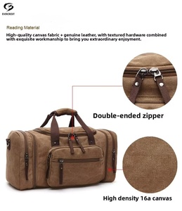 Borsa da Viaggio Unisex in Tela Cerata con Cerniera, Grande Capacità, Portatile, <span class=keywords><strong>per</strong></span> Palestra, Sport, Weekend, Bagaglio a Mano <span class=keywords><strong>per</strong></span> <span class=keywords><strong>Aereo</strong></span> - Product Image 3