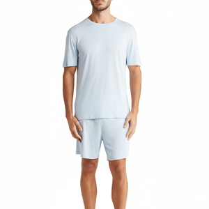 Conjunto de ropa informal de verano OEM para hombre, conjunto de pantalones cortos y Camiseta de algodón de alta calidad, conjunto de pantalones cortos informales de nuevo diseño para hombre - Product Image 1