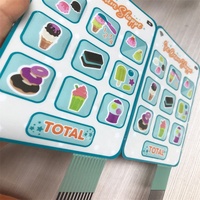 Clavier à membrane tactile en métal avec revêtement graphique en PC/PET pour appareils électroménagers, notamment les machines à crème glacée