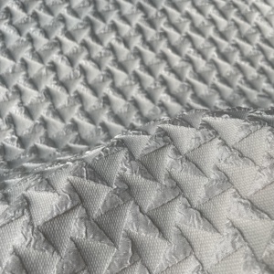 Commercio all'ingrosso <span class=keywords><strong>Fukuro</strong></span> tessuto in poliestere goffrato Jacquard Stocklot tessuto con texture in rilievo 3D dimensionale Pattern Design per indumento - Product Image 6