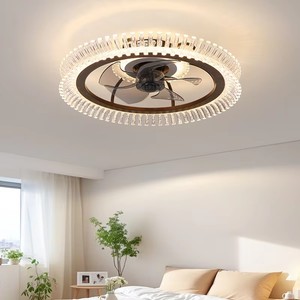 Smart Timer <b>Ceiling</b> <b>Fan</b> with Dimmable Light - 5-Blade, 6-Speed Low Noise DC Motor, Remote & APP Control, for Modern <b>Bedroom</b> - Product Image 2