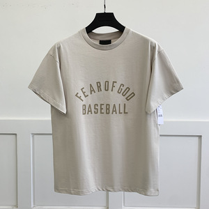 Camiseta de manga corta Essentials 7 Mainline Flocked BASEBALL <span class=keywords><strong>para</strong></span> hombre, estilo urbano, <span class=keywords><strong>para</strong></span> <span class=keywords><strong>parejas</strong></span>, primavera/verano, con cuello redondo y letras a la moda. - Product Image 3