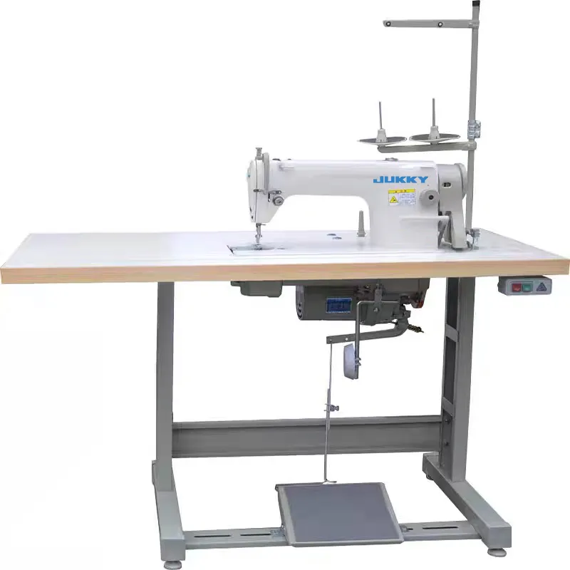 Fh5550 máquina de costura doméstica, lockstitch de alta velocidade usado irmãos máquina de costura industrial eletrônica manual para uso doméstico cinza 35 branco