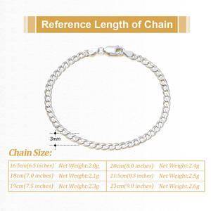 BSB123 Stock Local en EE. UU. Pulsera Cubana <span class=keywords><strong>de</strong></span> 3mm <span class=keywords><strong>para</strong></span> Mujer <span class=keywords><strong>y</strong></span> <span class=keywords><strong>Hombre</strong></span>, Plata <span class=keywords><strong>de</strong></span> Ley 925, Chapada en <span class=keywords><strong>Oro</strong></span> <span class=keywords><strong>de</strong></span> 18k, <span class=keywords><strong>Cadenas</strong></span> <span class=keywords><strong>de</strong></span> Eslabones Cubanos - Product Image 2