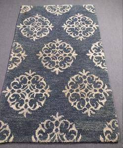 Tapis en laine douce 100% de designer, taille personnalisée, bleu, moderne, tissé à la main, couleur unie, tapis à poils, fait à la main pour la décoration intérieure - Product Image 5