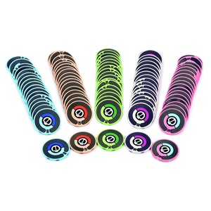 Lot de jetons de poker en céramique de 39 mm, écologiques, de qualité supérieure, 10g, durables, avec logo personnalisé, pour <span class=keywords><strong>casino</strong></span>, dés intégrés, cartes de table - Product Image 3
