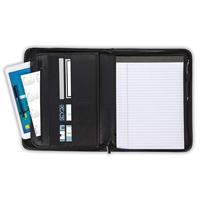 Carpeta Portadocumentos A4 de Cuero PU Personalizada, con Cierre de Cremallera, Impresión UV Digital, Marca OEM, Modelo SKN-FF-0934, Hecho en China