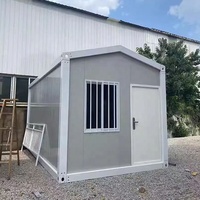 Maison conteneur préfabriquée de 20 pieds, isolée et démontable, à ossature en acier, pour chantier de construction, camp, centre commercial ou bibliothèque