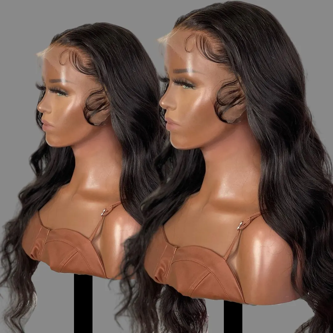 Wholesale Raw Indian Hair HD Lace Frontal Wig For Black Women Body Wave Lace Front Wig Cuticle Aligned Virgin Human Hair Bundles
