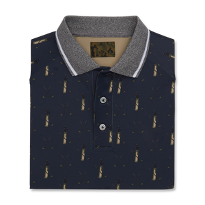 เสื้อโปโลเสื้อกอล์ฟพิมพ์ลายซับลิเมชันทำจากโพลีเอสเตอร์2025ตามต้องการ - Product Image 3