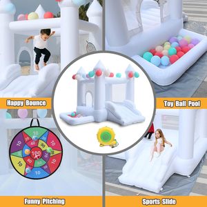 מסחרי לבן ילדים חיצונית מתנפחים boundier טירה הקפצת בית שקופית בית שקופיות כדור בידור של קפיצות - Product Image 5