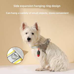 Hiphoppet เสื้อกั๊กตาข่ายระบายอากาศสะท้อนแสงรูปตัว Y สำหรับสุนัขสายพันธุ์เล็กระบายอากาศได้ดีมีสายรัดหน้าอกสำหรับเดินกลางแจ้ง - Product Image 3