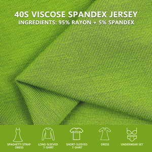 Tissu Jersey Uni Extensible en Rayonne et Spandex 40S, Largueur 172cm, 180gsm, pour Sous-vêtements et Culottes - Product Image 1
