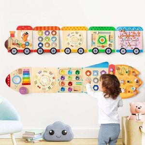 Gioco da Parete in Legno Montessori Sensoriale, Interessante Giocattolo Educativo, Pannelli di Apprendimento da Parete per Bambini - Product Image 1