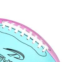 Ballon de football américain personnalisé en PU hygroscopique, taille 9, cousu à la machine, logo OEM