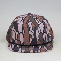 Gorra Snapback de camuflaje con cuerda de pato Retro personalizada, gorra de camionero plana con parche de 5 paneles, Gorras de lona para caza de hombre a la moda