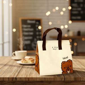 Heat Preservation Film-Coated Insulated Bag Food Delivery Bag Pastry to Go Bag Lunch Cooler Bag Thermal Insulation Cooler Bags - Product Image 1