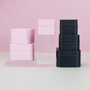 Tarros de plástico PP cuadrados vacíos, negro mate y rosa, de 5g, 10g, 20g, 30g, 50g, al por mayor, para esmalte de uñas en gel y cosméticos. - Product Image 6