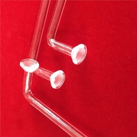 Connecteur de laboratoire personnalisé en quartz, tube en verre de quartz transparent avec joint conique effilé
