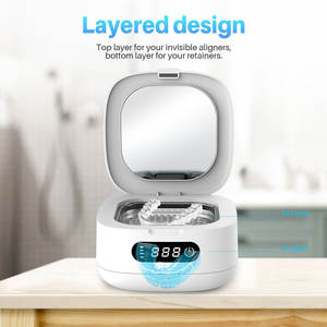 شاشة ليد قابلة لإعادة الشحن للسفر منظف بالموجات فوق الصوتية من النوع C للشحن IPX7 للاستخدام المنزلي RV منظف بالموجات فوق الصوتية - Product Image 6