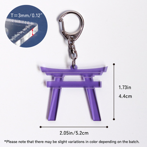 Japan Made Custom Logo Torii Gate Motif Keyring Clear Acrylic <b>Photo</b> <b>Keychain</b> Wholesale - Product Image 4