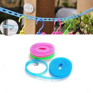 K Type Anti Slip Windproof Clothesline 5m 3m <b>Hook</b> Type Drying Line For Home Balcony Travel Use - Product Image 2