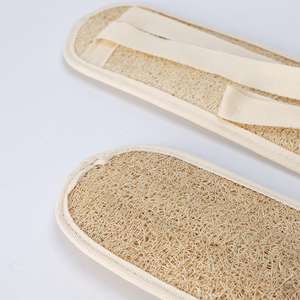Natural Loofah <b>Back</b> Scrubber Exfoliating Bath Sponge Biodegradable Quick Dry Body Scrubber with Strap - Product Image 5