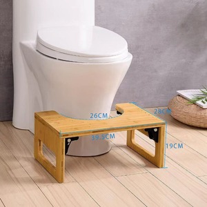 <b>Bamboo</b> toilet <b>stool</b> cross-border wholesale, foldable wooden toilet squat <b>stool</b> for children and pregnant women, toilet - Product Image 3