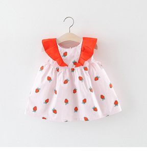 Robe de Fille en Gros pour Enfants, Importée de Chine, Motif Fraise, pour Décoration de Magasin - Product Image 1