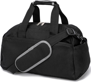 Bolsa de gimnasio de lona portátil a la moda, Material Oxford de tamaño pequeño, gran capacidad, cierre de cremallera, patrón de letras, Unisex para deportes de viaje - Product Image 1