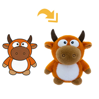 Personaliza Juguetes de Peluche de Animales con Ojos Grandes a Base de tu Dibujo, Logotipo de Marca OEM y Empaque Personalizado al por Mayor