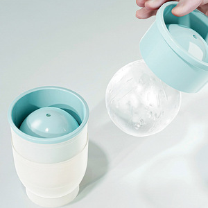 Silicone Ice Ball Mold Round Sphere Quick Freeze Whiskey Ice Cube Maker Household Ice Tray White Pink Blue - Product Image 1