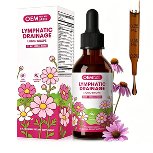 Gotas para Drenaje Linfático con Equinácea, Baya del Saúco, Hierba de Cleavers, Bardana y Caléndula para Apoyo del Sistema Linfático, Limpieza y Desintoxicación del Hígado - Product Image 1