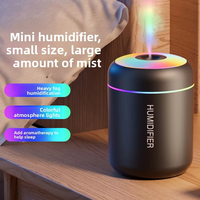 Humidificador de Aire Portátil Eléctrico Ultrasónico, Mini Humidificador USB Silencioso de Plástico para Uso Doméstico, con Luz Nocturna