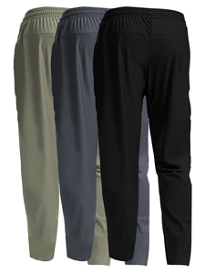 Fermuarlar cepler ile 3 paket erkek atletik pantolon hafif Sweatpants erkekler Joggers pantolon hızlı kuru egzersiz eğitimi ter pantolon - Product Image 6