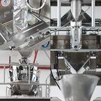 Échelle multi-têtes à grande vitesse pesant des collations Sachet emballant du café torréfié dattes séchées Machine de conditionnement verticale de remplissage et de scellage
