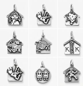 Colgantes <span class=keywords><strong>de</strong></span> <span class=keywords><strong>Plata</strong></span> Inspirados en James Avery, con Diseños <span class=keywords><strong>de</strong></span> Casa, Niña <span class=keywords><strong>de</strong></span> Dibujos Animados, Elefante y Letra, para Pulseras, Collares, Manualidades y Joyería, Regalo - Product Image 1