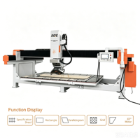 RBB HQ-3220B 4 Eksenli Pah Kırılabilen Granit CNC Router 25kw PLC Kontrollü Otomatik Kesim Makinesi Pompa ve Motorlu