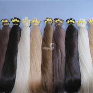 Extensions de cheveux naturels Remy en vrac, blancs, double épaisseur, 40 cm # Cheveux vierges vietnamiens noirs 1.0, prix de gros, sans synthèse - Product Image 3