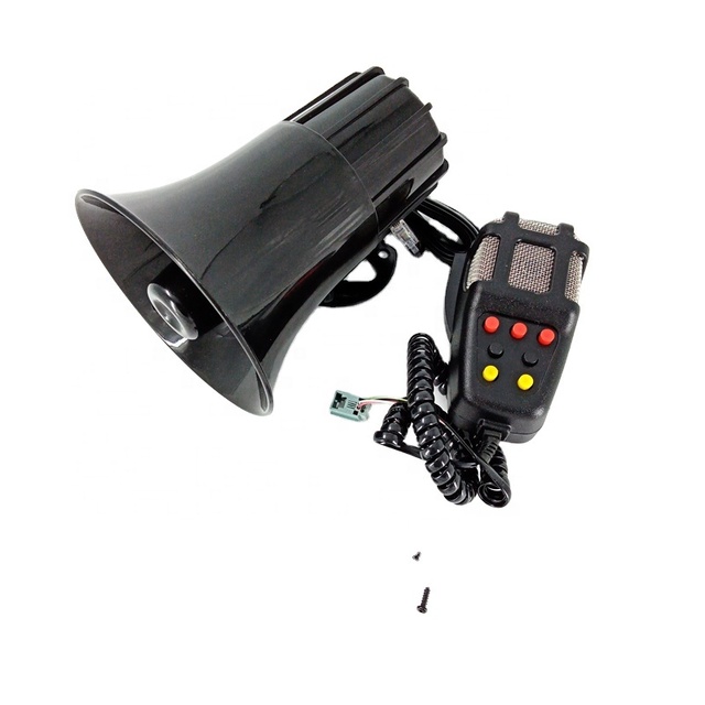 12V 7-Tone Emergency Warning Horn Siren Alarm Speaker with Tweeter Plastic Design for Car Truck Motorcycle
