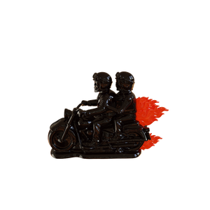 大量カスタムフルギア装備ブラックナイト2スケルトンバイカーズ、ヘルメット付きジェットエンジンモーターサイクルセラミックアルコールリキュールボトル - Product Image 5