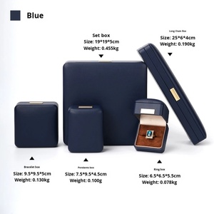 Boîtes d'emballage en cuir PU pour bijoux fins vintage, boîte à bijoux rectangulaire esthétique, boîte à bijoux personnalisée en PU pour collier - Product Image 6