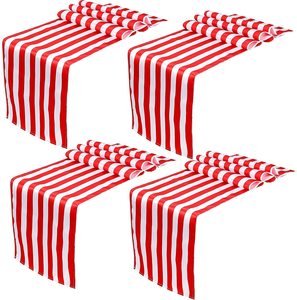 Gestreifter Tisch läufer Satin Elegante klassische Bankett tischdecke Tee tisch Schuhs chrank bezug Stoff betttuch - Product Image 5