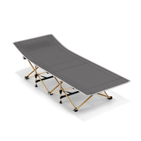 Lit pliant moderne en tissu Oxford avec cadre en fer, pour extérieur, bureau, sieste, individuel, simple, portable, pour chevet d'hôpital, lit de camp, parc