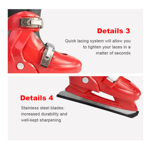 Patins à <span class=keywords><strong>glace</strong></span> professionnels pour femmes en acier inoxydable, couleur personnalisée, haute performance, doublure en <span class=keywords><strong>fourrure</strong></span> PVC résistante au froid, sans châssis - Product Image 6